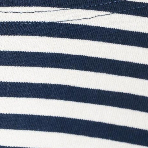 NWT Moncler Black Cream Stripe Feminine Luxury 3/4 Sleeve Cotton Top Size Small - Picture 5 of 5